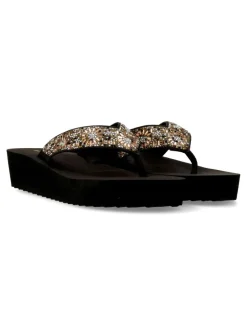 Hot SLOOK Sandalia confort cuña baja mujer