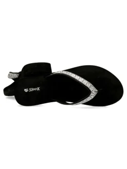 Discount SLOOK Sandalia plana pedrería brillo mujer