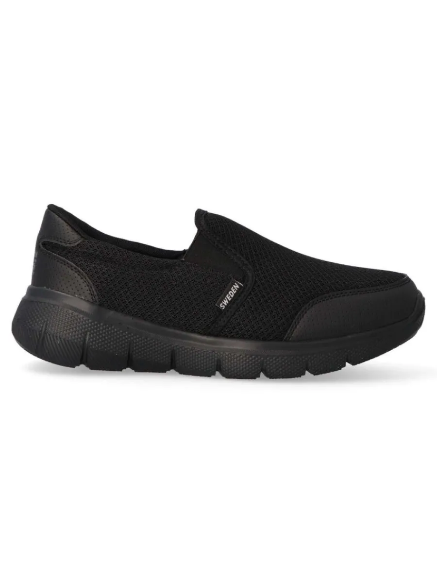 New SWEDEN KLE Zapato deportivo cómodo hombre KLE 612365 NEGRO