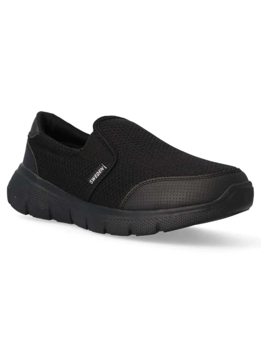 New SWEDEN KLE Zapato deportivo cómodo hombre KLE 612365 NEGRO