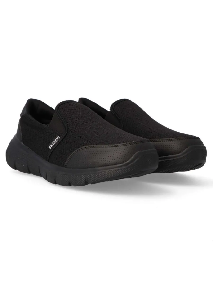 New SWEDEN KLE Zapato deportivo cómodo hombre KLE 612365 NEGRO