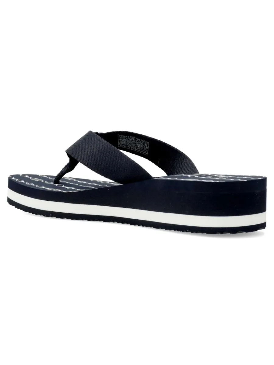 Discount TOMMY HILFIGER Chancla IM TH Chainprint Midwedge Sandal