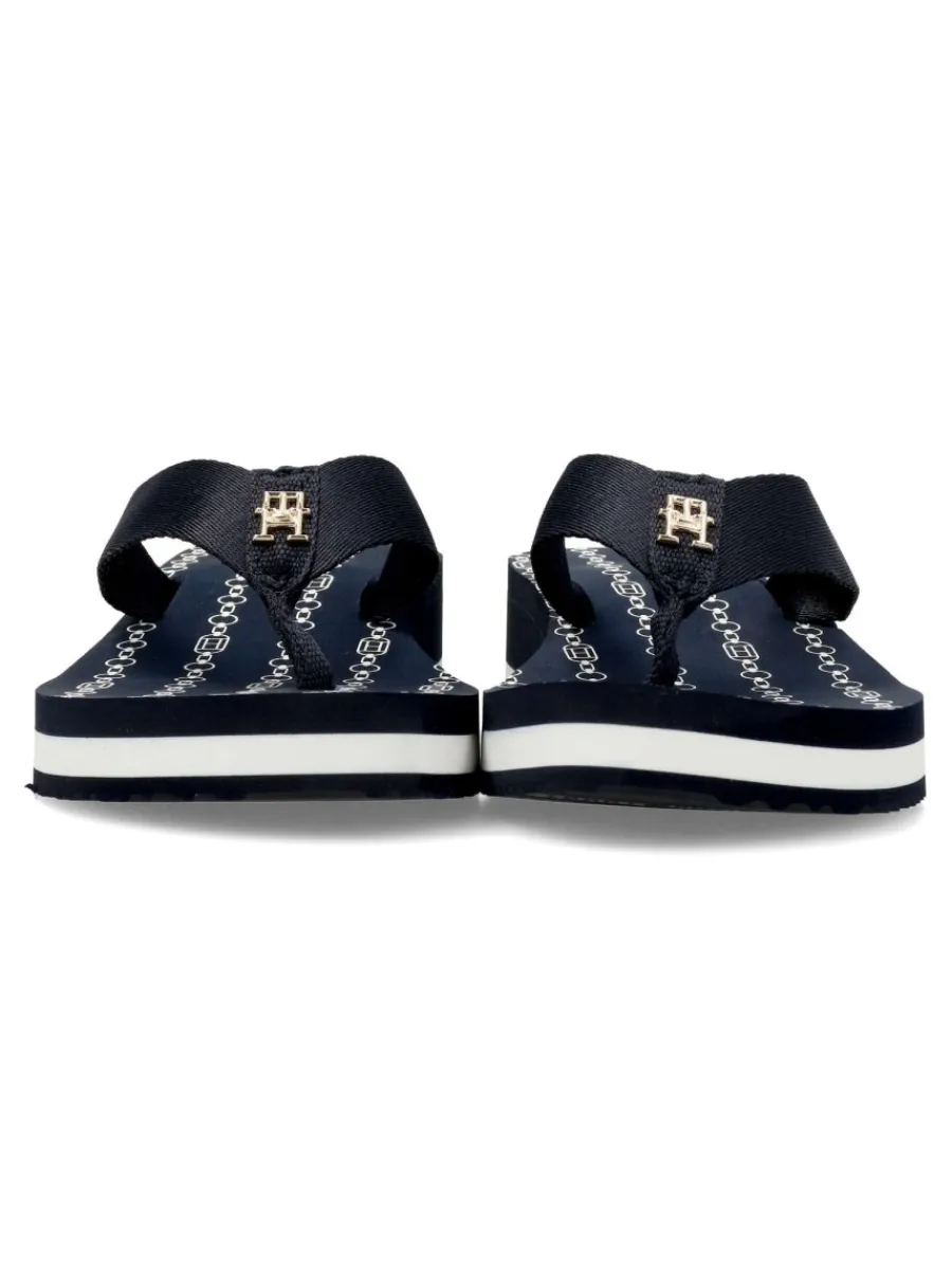 Discount TOMMY HILFIGER Chancla IM TH Chainprint Midwedge Sandal