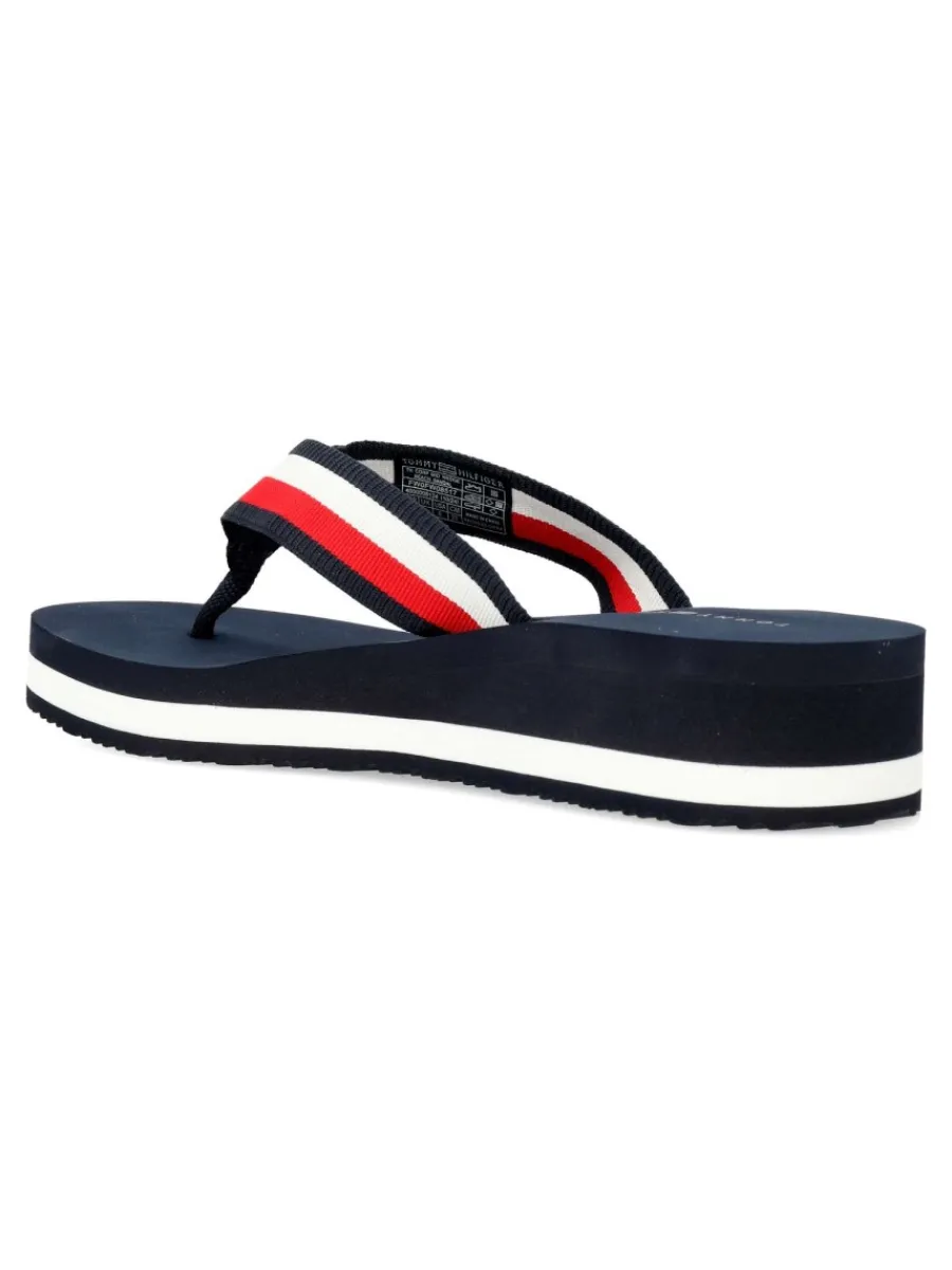 Outlet TOMMY HILFIGER Chancla TH Corp Mid Wedge Beach Sandal