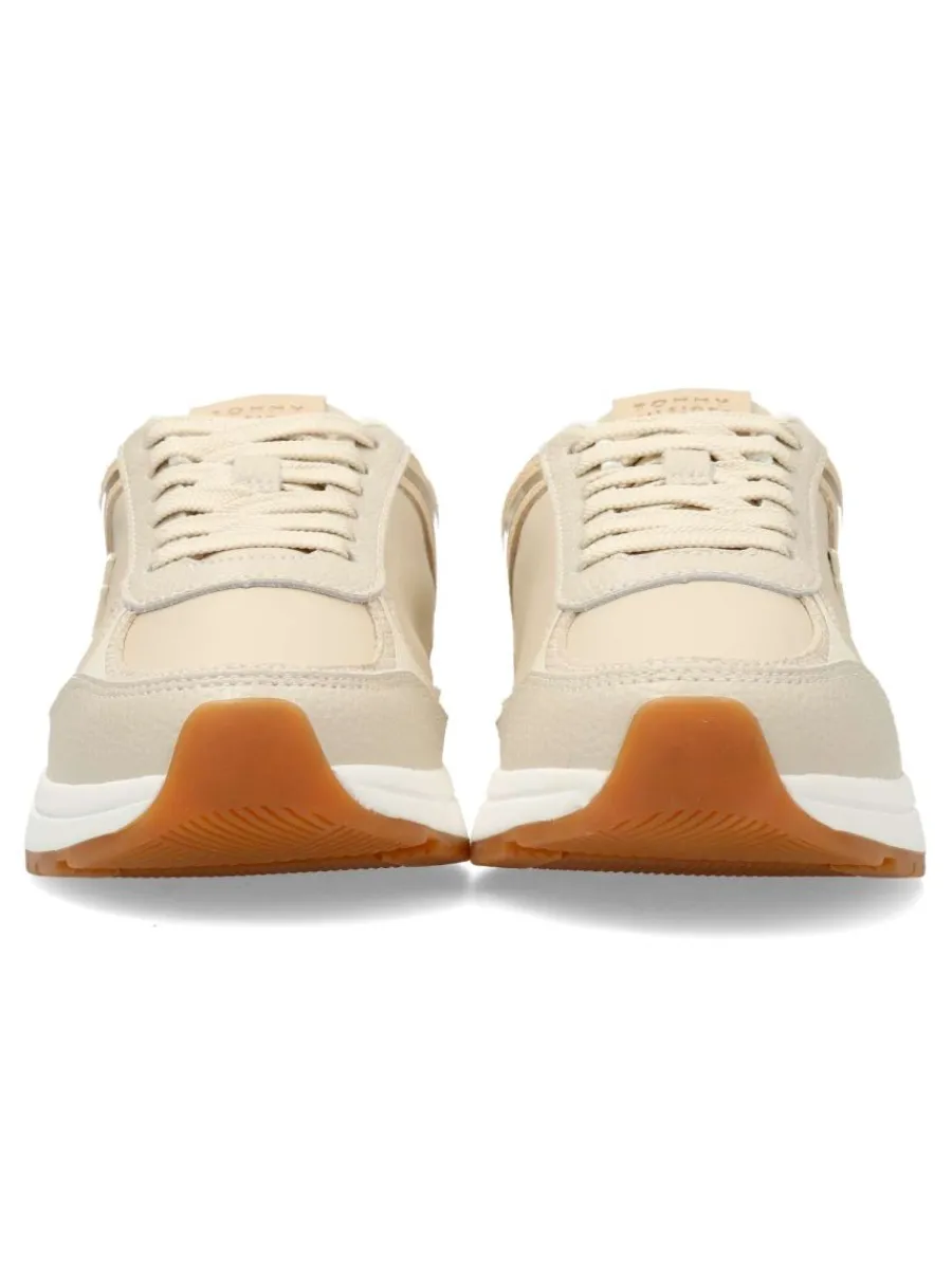 Sale TOMMY HILFIGER Sneakers casual Fashion Runner LTHR MIX