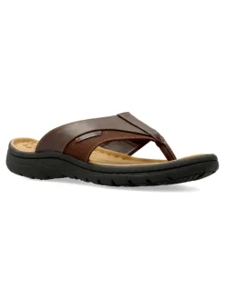 Outlet UAUH! Sandalia esclava marrón confort