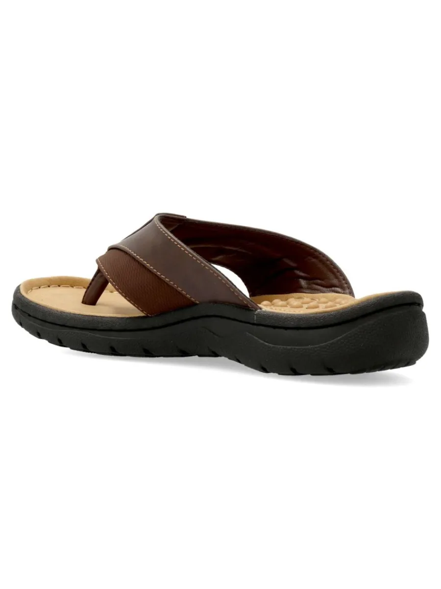 Outlet UAUH! Sandalia esclava marrón confort