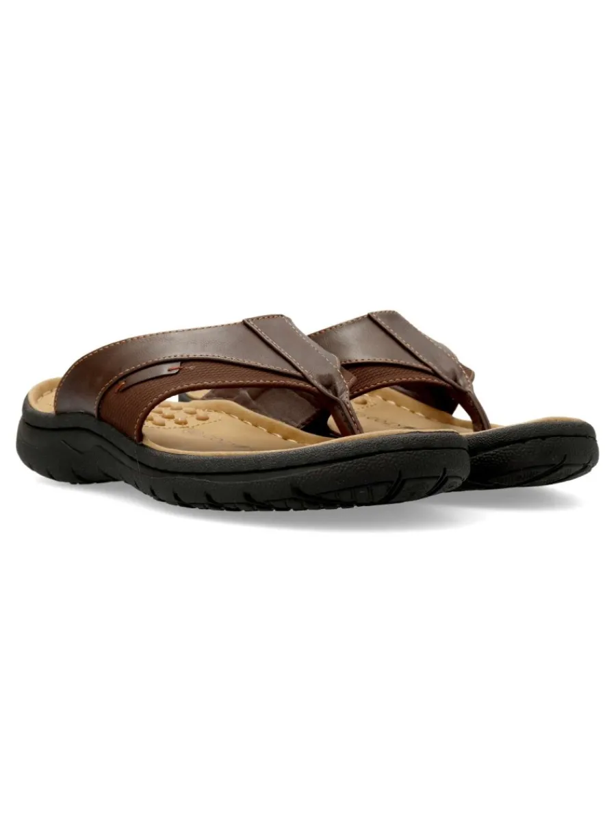 Outlet UAUH! Sandalia esclava marrón confort