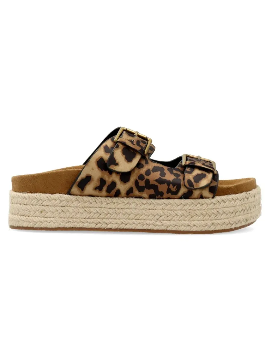 Best VANESSA CALZADOS VANESSA Alpargata bio plataforma print leopardo