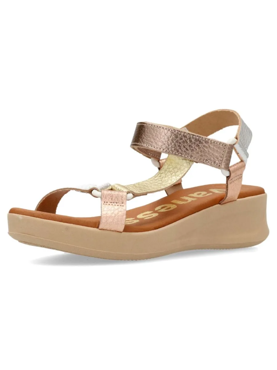 Best VANESSA CALZADOS VANESSA Sandalia casual piel multi metalizada