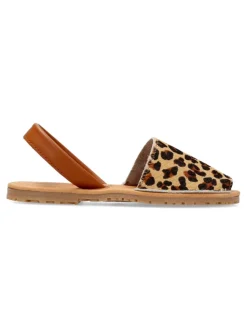 Sale VANESSA CALZADOS VANESSA Sandalia menorquina print leopardo