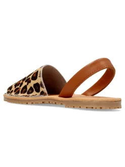 Sale VANESSA CALZADOS VANESSA Sandalia menorquina print leopardo