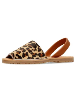 Sale VANESSA CALZADOS VANESSA Sandalia menorquina print leopardo