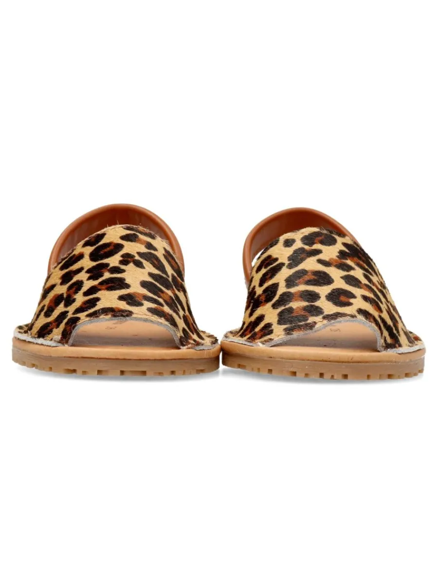 Sale VANESSA CALZADOS VANESSA Sandalia menorquina print leopardo