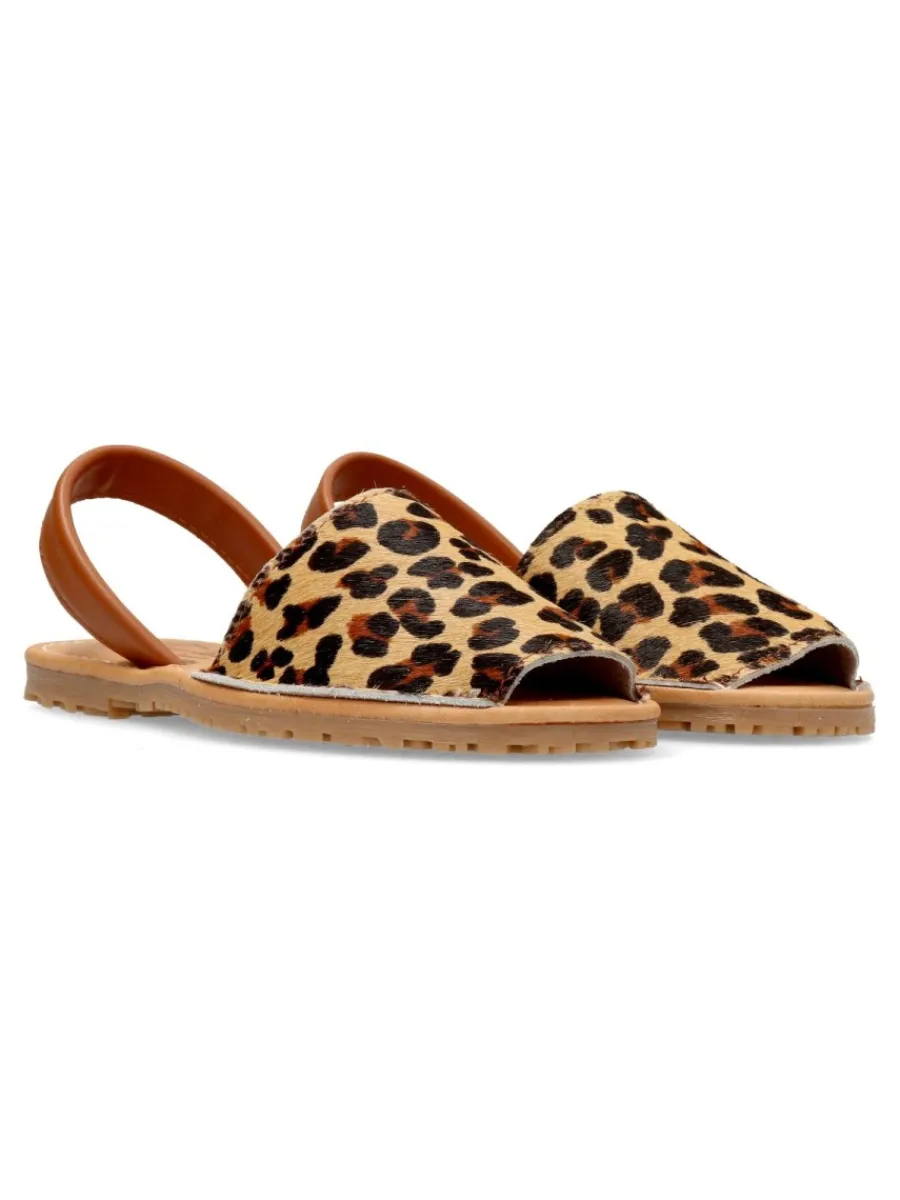 Sale VANESSA CALZADOS VANESSA Sandalia menorquina print leopardo