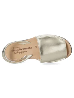 Sale VANESSA CALZADOS VANESSA Sandalia menorquina de piel IBI 550 PLATINO