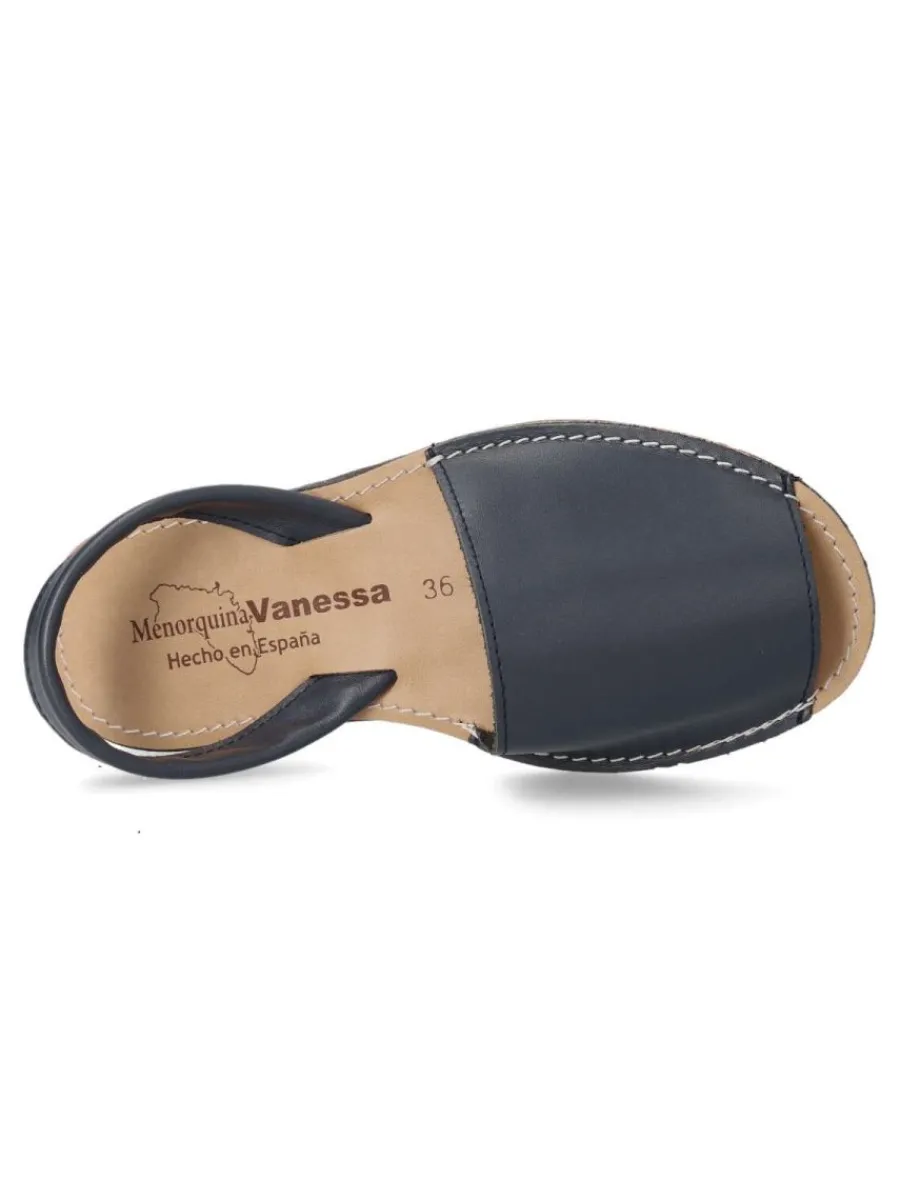 Sale VANESSA CALZADOS VANESSA Sandalia menorquina de piel IBI 550 MARINO