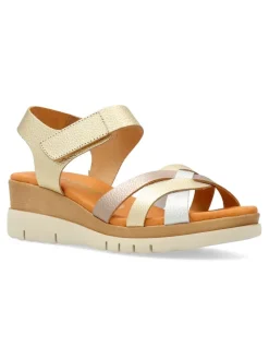 Online VANESSA CALZADOS VANESSA Sandalia piel confort multi metalizado