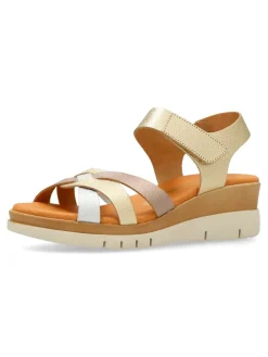 Online VANESSA CALZADOS VANESSA Sandalia piel confort multi metalizado