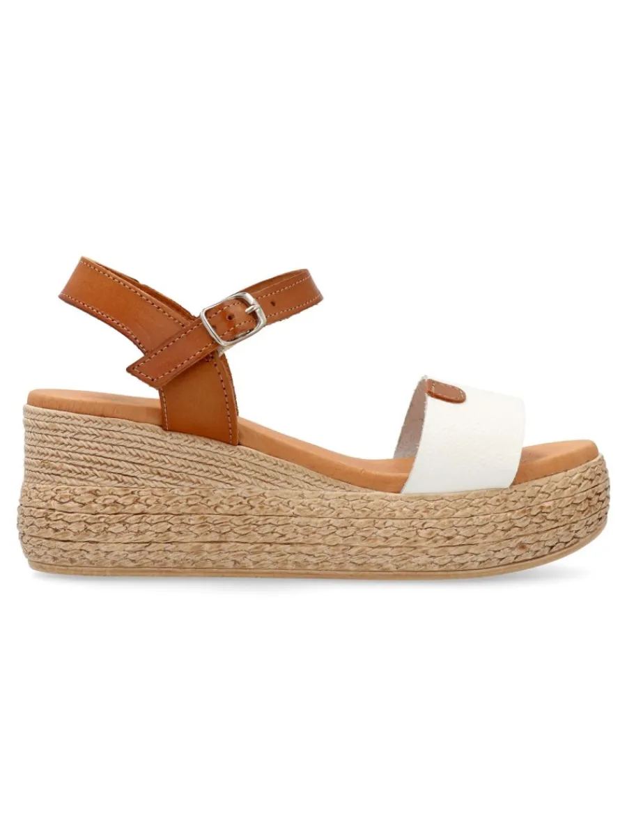Outlet VANESSA CALZADOS VANESSA Sandalia piel plataforma efecto yute