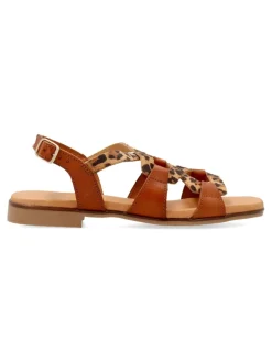 Clearance VANESSA CALZADOS VANESSA Sandalia plana piel print leopardo confort