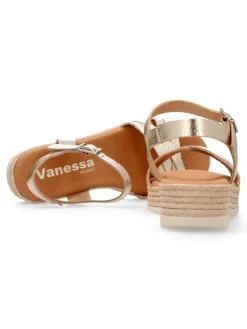 Hot PEKE'S by Vanessa VANESSA Sandalia tiras piel metalizada mujer