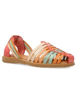 Hot VANESSA CALZADOS VANESSA Sandalia vaquetilla piel confort multicolor