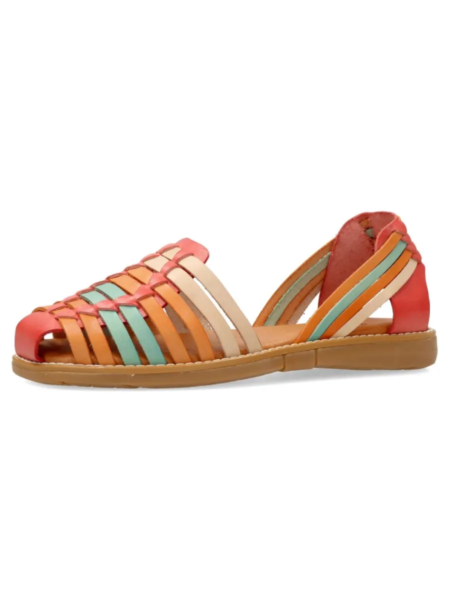 Hot VANESSA CALZADOS VANESSA Sandalia vaquetilla piel confort multicolor