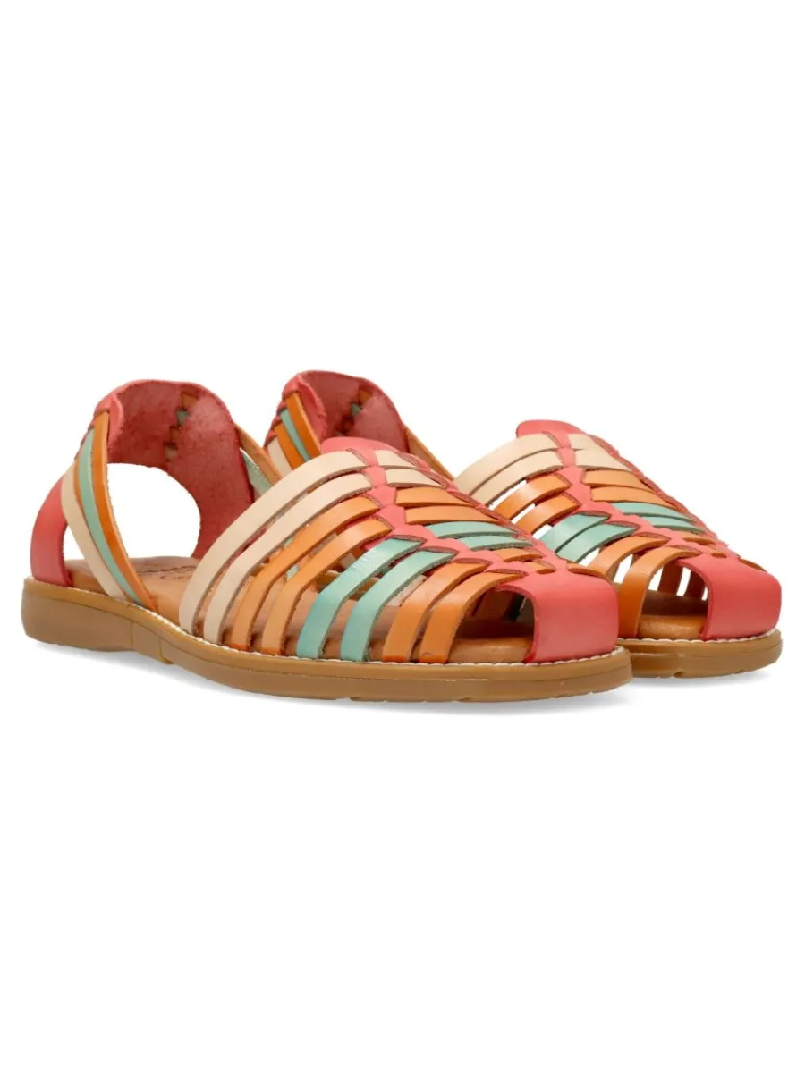 Hot VANESSA CALZADOS VANESSA Sandalia vaquetilla piel confort multicolor