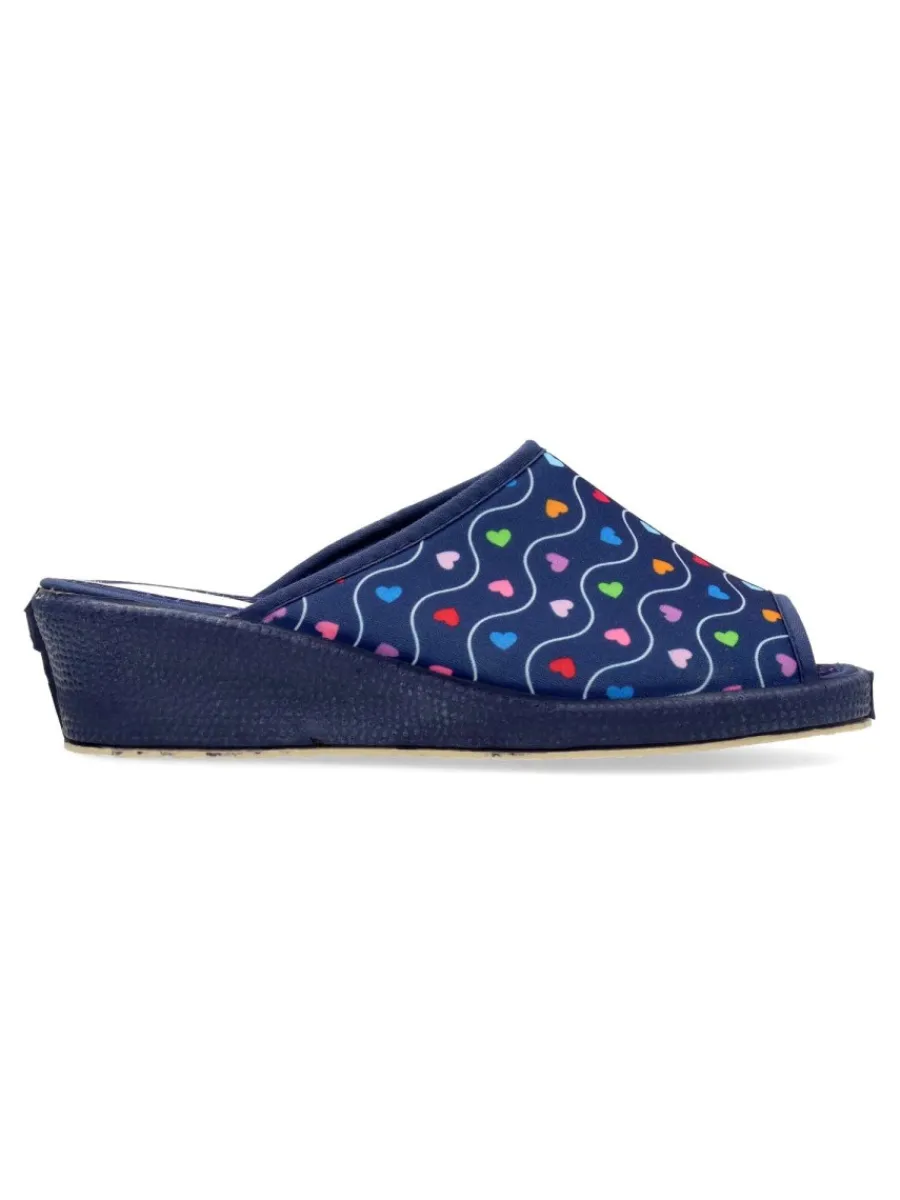 New VANESSA CALZADOS VANESSA Zapatilla de casa estampado corazones