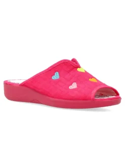 Discount VANESSA CALZADOS VANESSA Zapatilla de casa bordado corazones