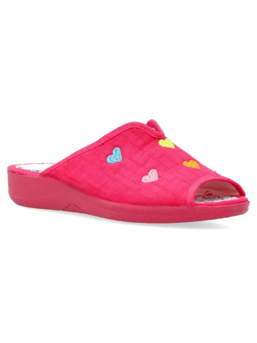 Discount VANESSA CALZADOS VANESSA Zapatilla de casa bordado corazones