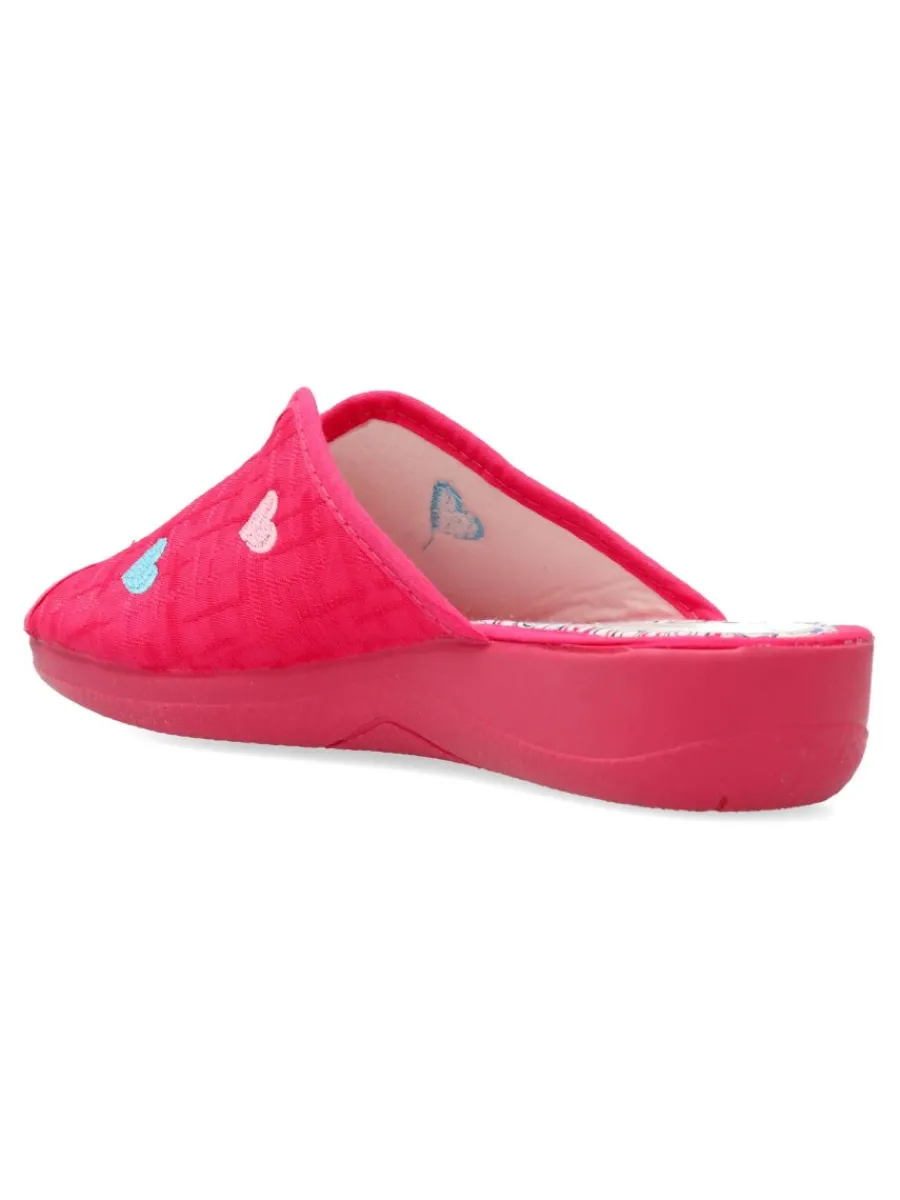 Discount VANESSA CALZADOS VANESSA Zapatilla de casa bordado corazones
