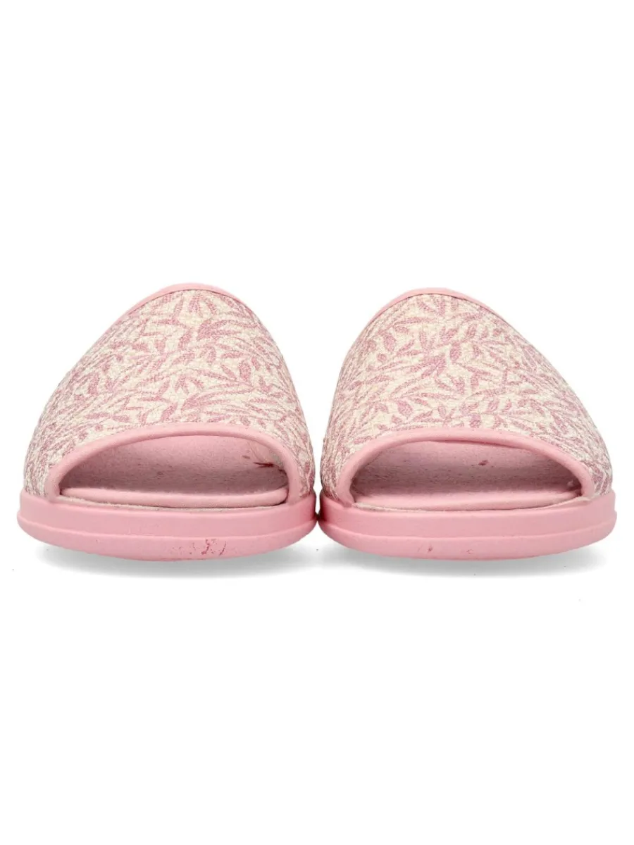 Best VANESSA CALZADOS VANESSA Zapatilla de casa pinki estampado hojas