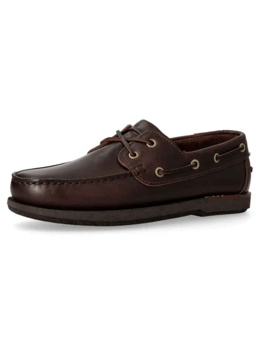 Discount VANESSA CALZADOS VANESSA Zapato náutico de piel hombre SAK 3200 MARRON