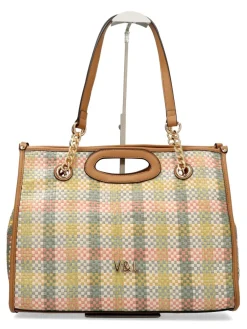 New VICTORIO & LUCC Bolso shopper rafia multicolor Oda