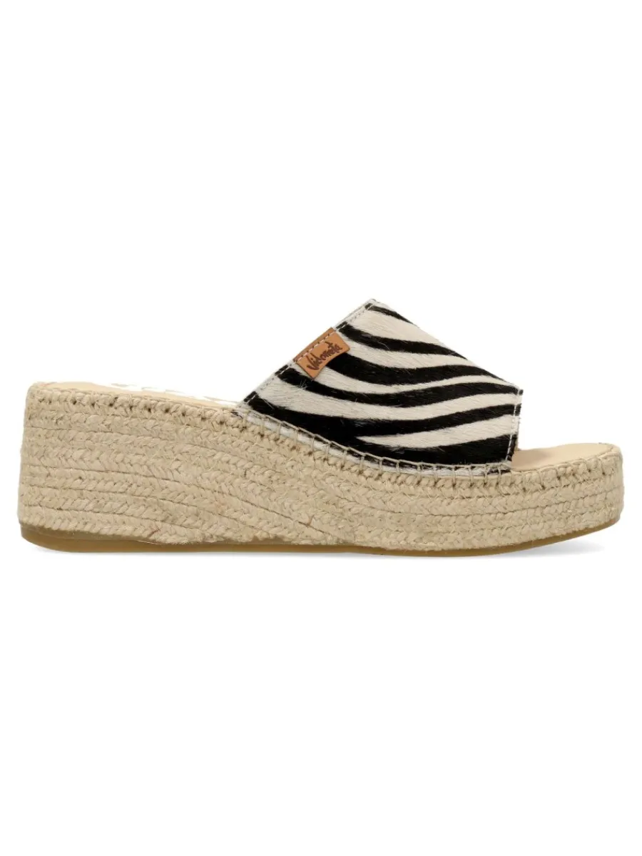 New VIDORRETA Alpargata zueco estampado cebra