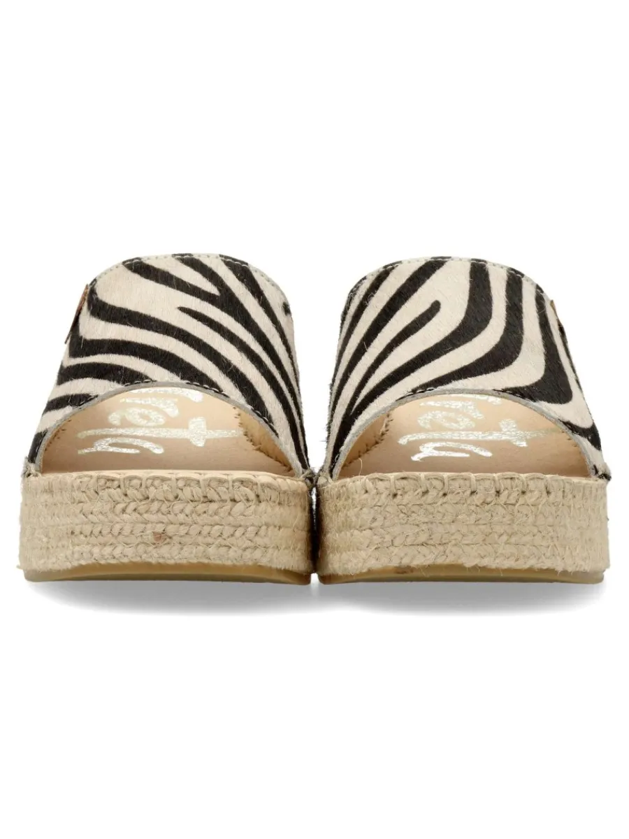 New VIDORRETA Alpargata zueco estampado cebra