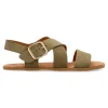 New VIVANT Sandalia barefoot piel serraje kaki