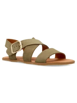 New VIVANT Sandalia barefoot piel serraje kaki