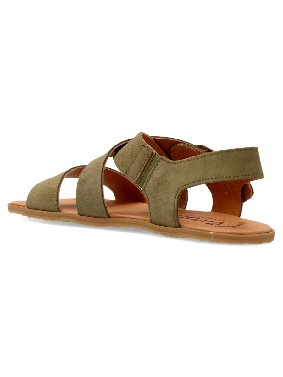 New VIVANT Sandalia barefoot piel serraje kaki