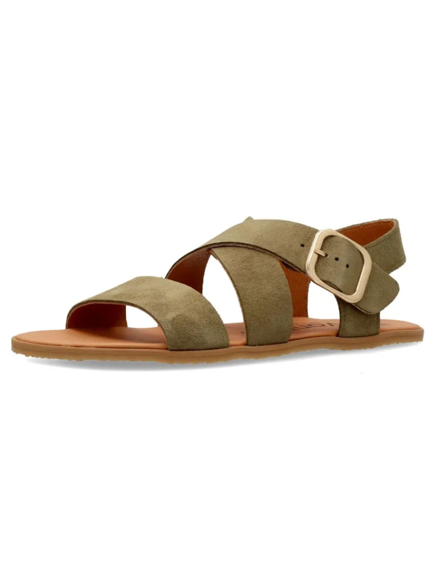 New VIVANT Sandalia barefoot piel serraje kaki