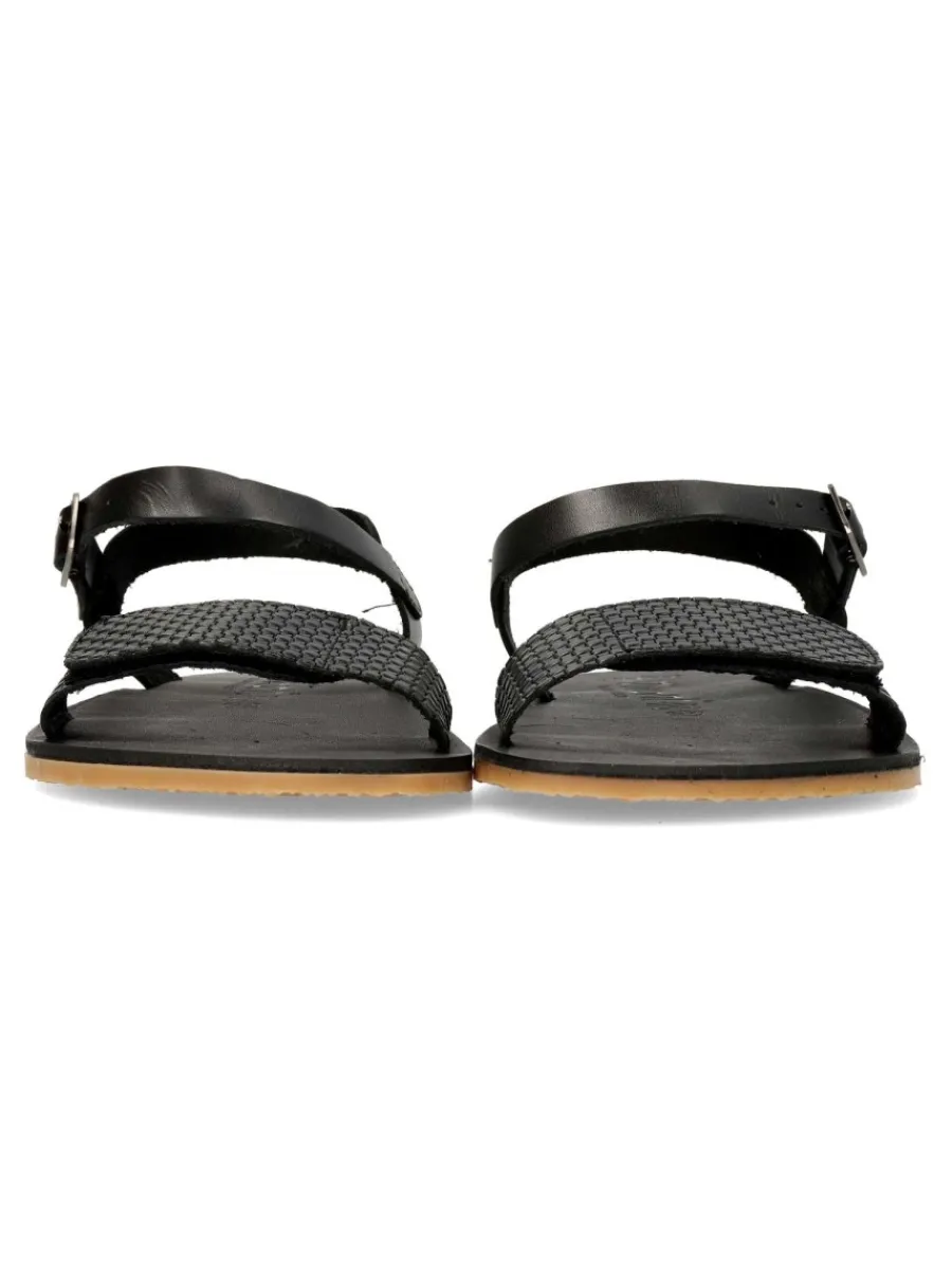 Hot VIVANT Sandalia respetuosa negra confort