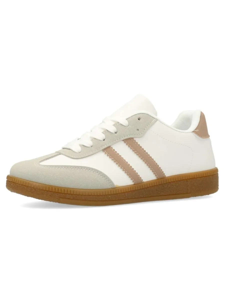 Hot VVNN Bambas deportivas casual blanco y beige