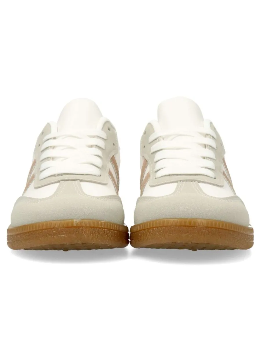 Hot VVNN Bambas deportivas casual blanco y beige