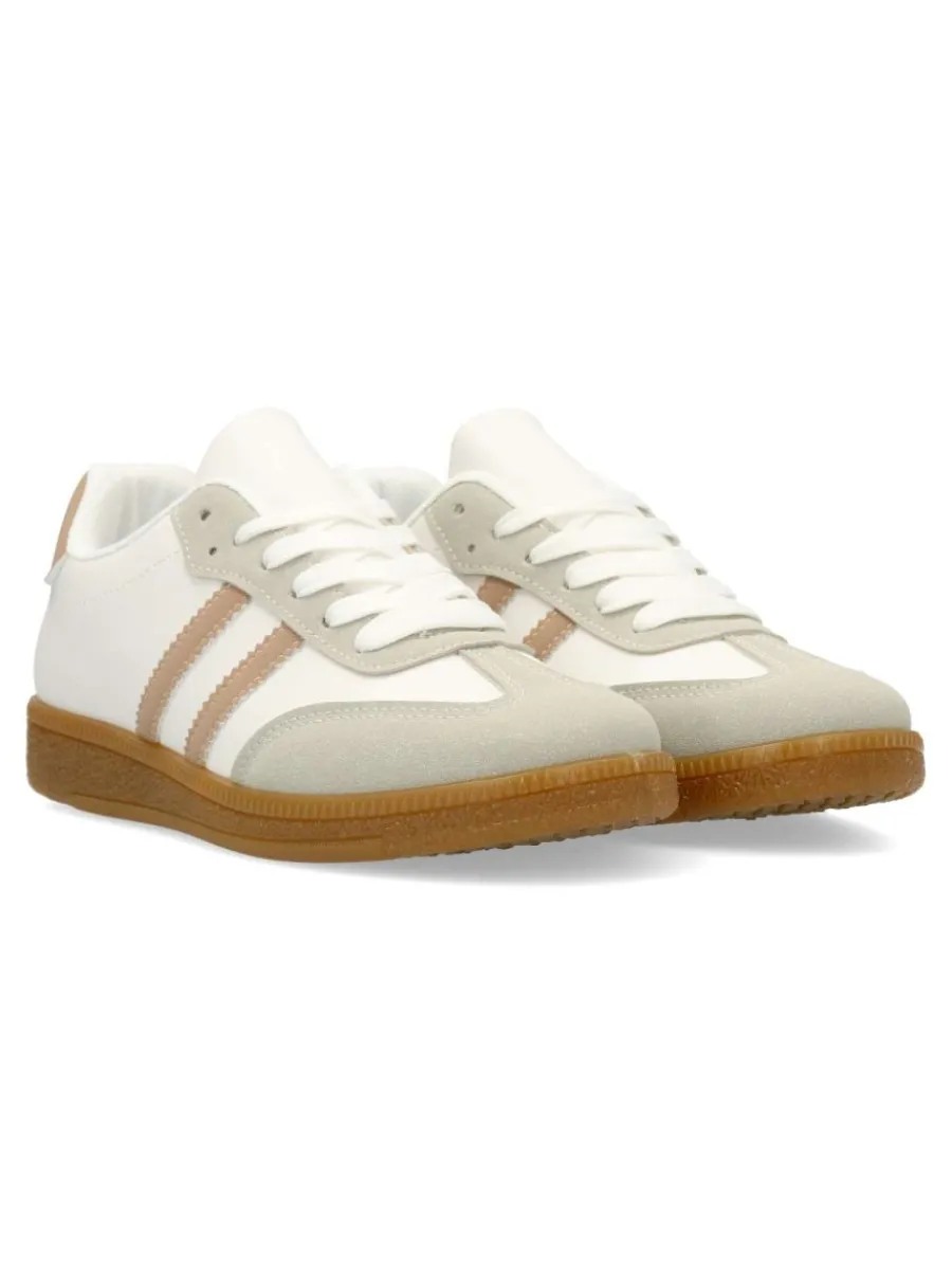 Hot VVNN Bambas deportivas casual blanco y beige