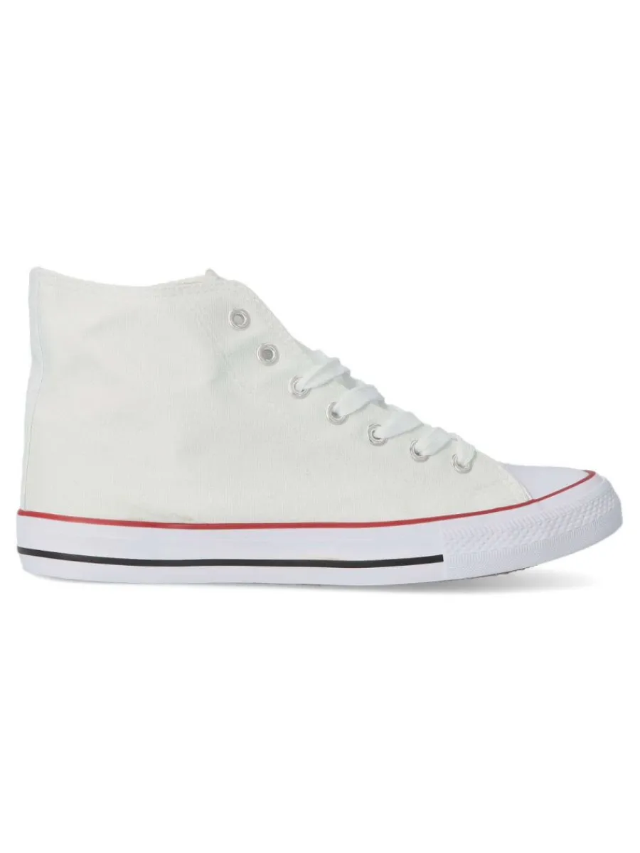 Outlet VVNN Bota de lona casual hombre BOL HB0357 BLANCO