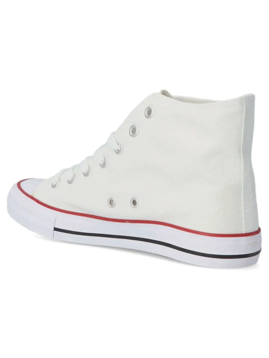 Outlet VVNN Bota de lona casual hombre BOL HB0357 BLANCO