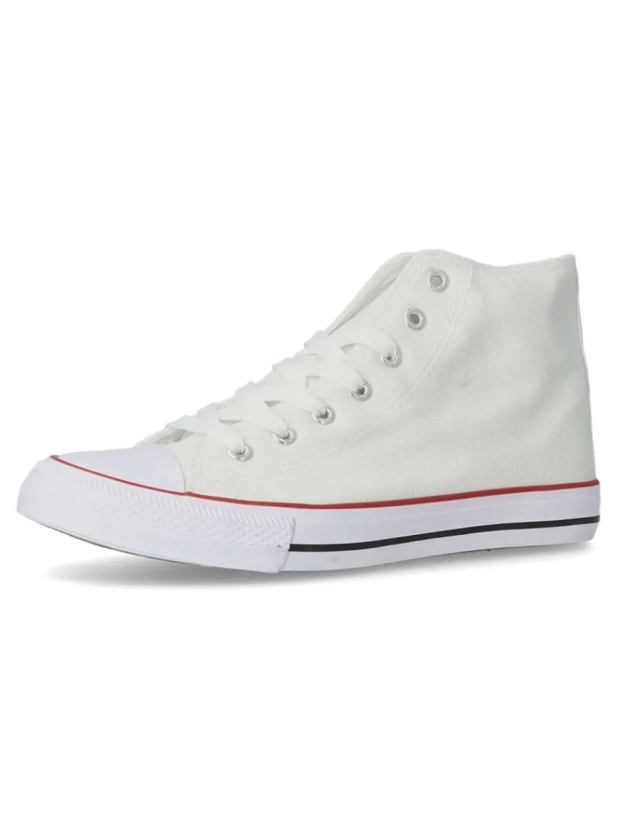 Outlet VVNN Bota de lona casual hombre BOL HB0357 BLANCO