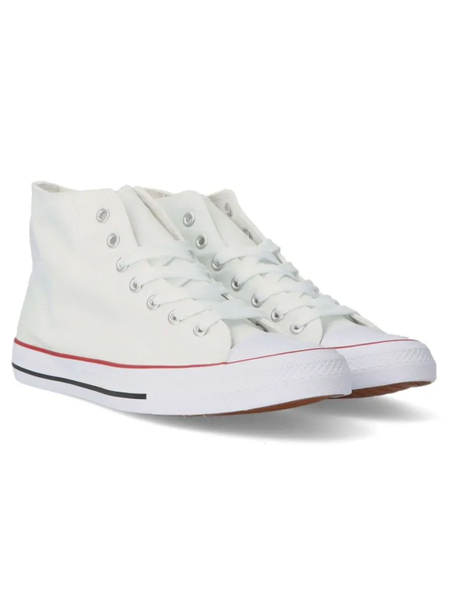 Outlet VVNN Bota de lona casual hombre BOL HB0357 BLANCO